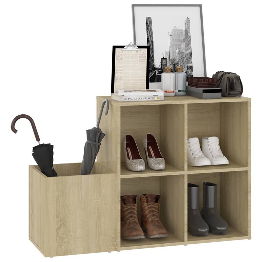 Flur-Schuhschrank Sonoma Eiche 105x35,5x70 cm Holzwerkstoff-3