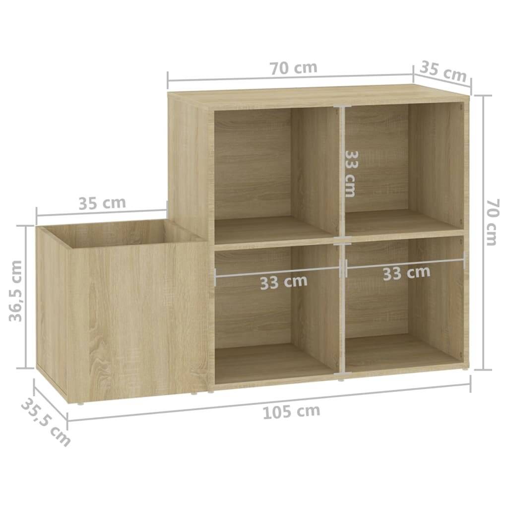 Symbolbild für Flur-Schuhschrank Sonoma Eiche 105x35,5x70 cm Holzwerkstoff