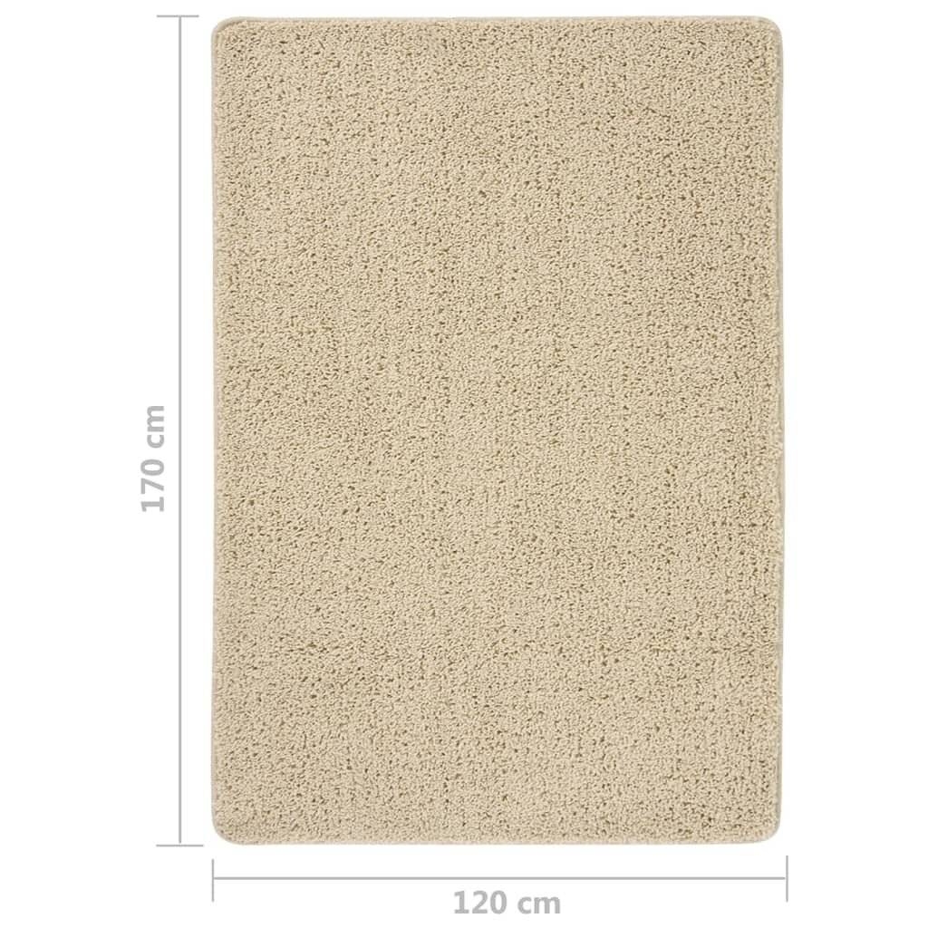 Shaggy-Teppich Creme 120x170 cm Rutschfest-4