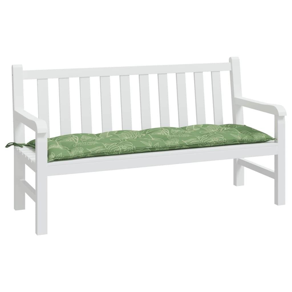 Gartenbank-Auflage Blattmuster 150x50x7 cm Oxford-Gewebe-2