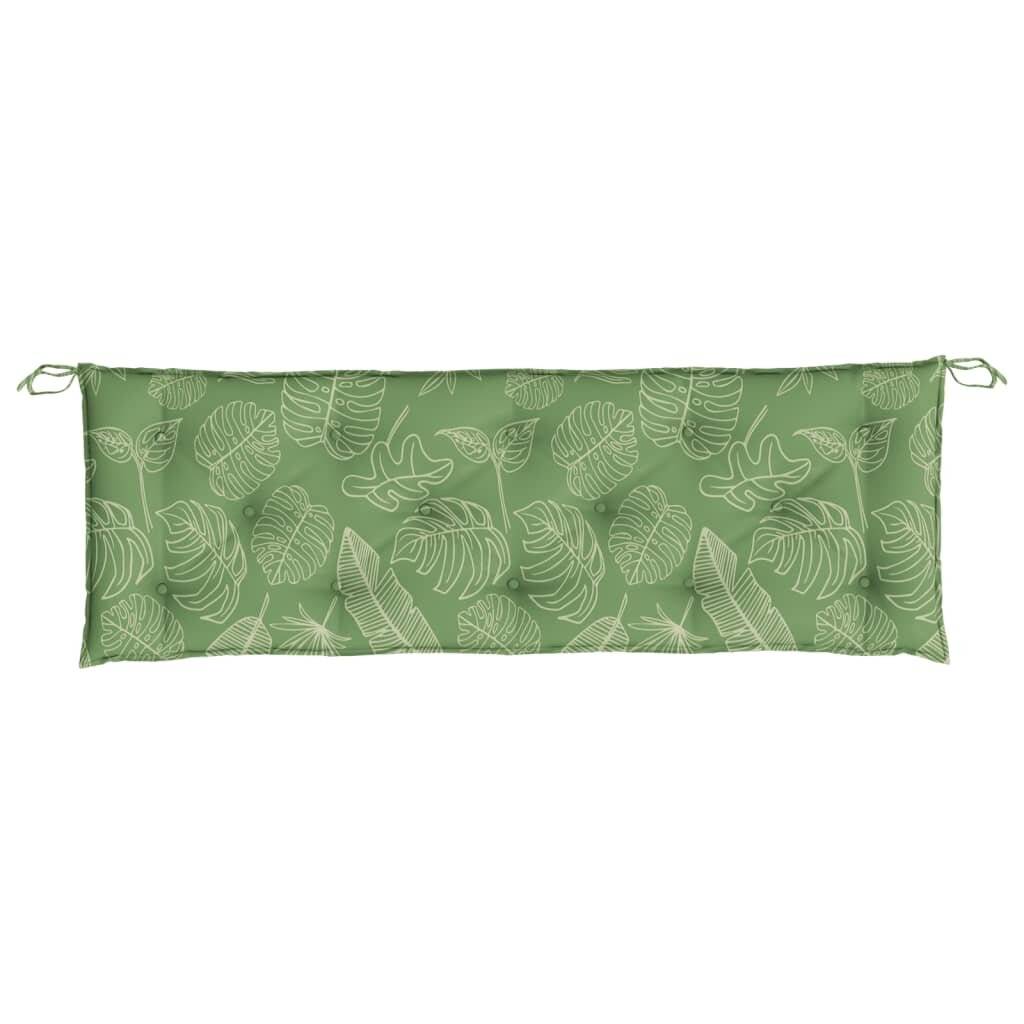 Gartenbank-Auflage Blattmuster 150x50x7 cm Oxford-Gewebe-3