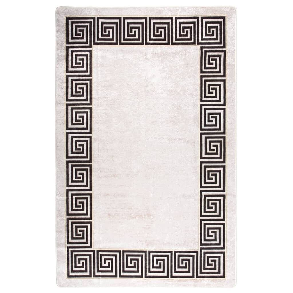 Teppich Waschbar 80x150 cm Hellbeige Rutschfest-0
