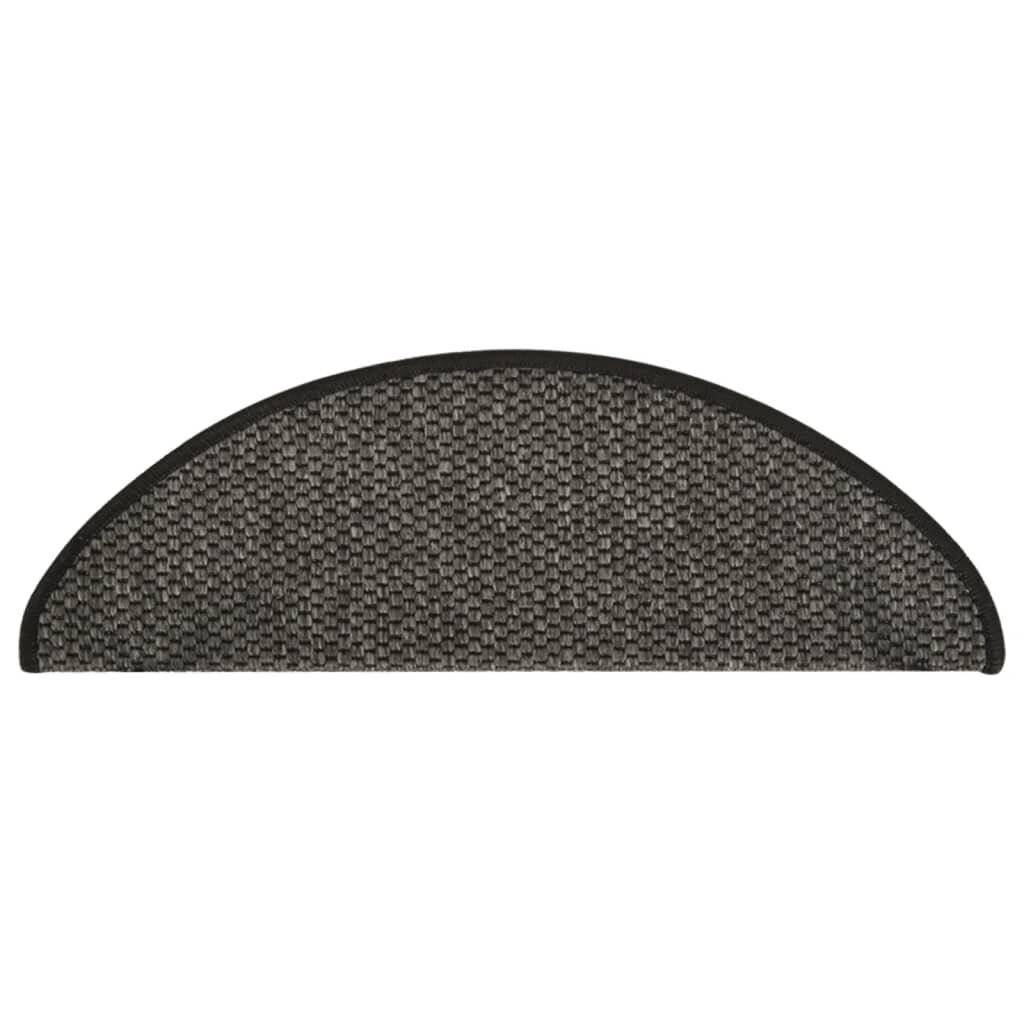 Treppenmatten Selbstklebend Sisal 15 Stk. 65x25 cm Anthrazit-3
