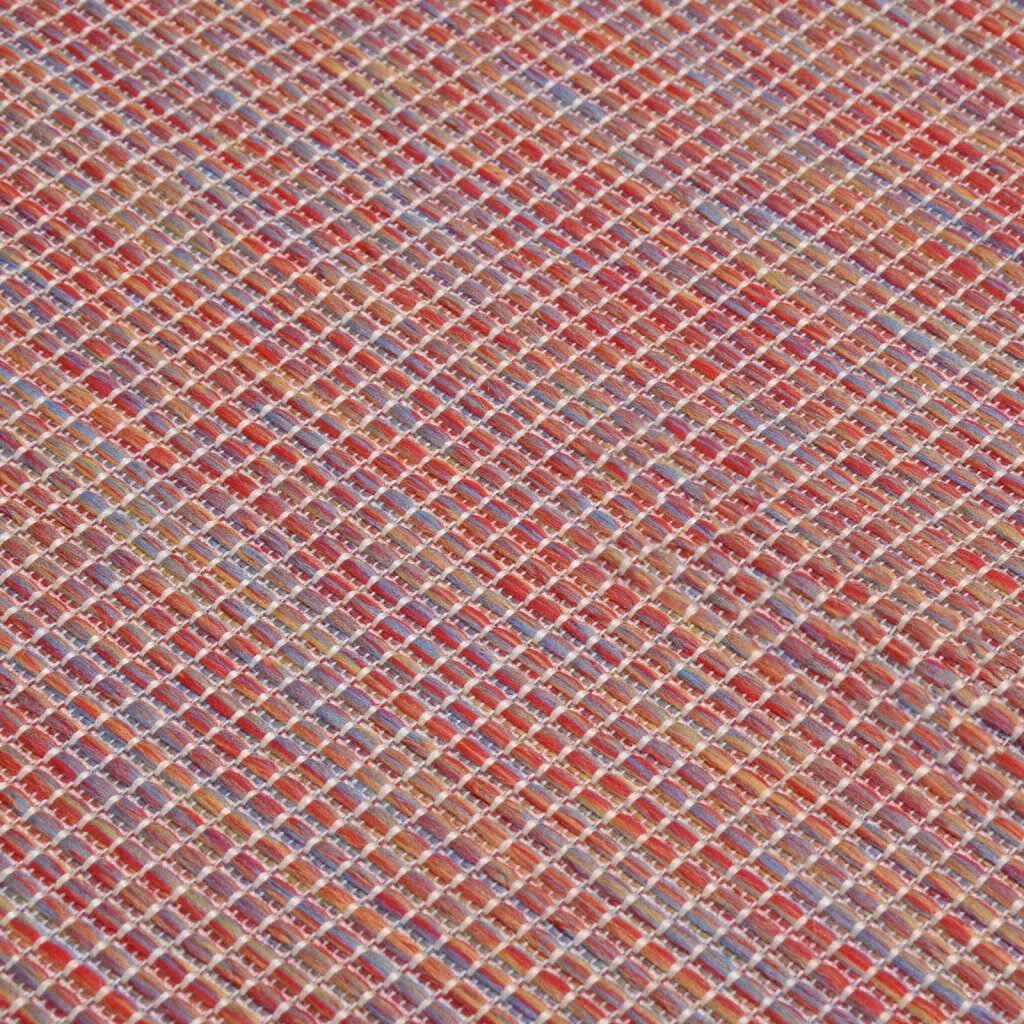 Outdoor-Teppich Flachgewebe 120x170 cm Rot-4