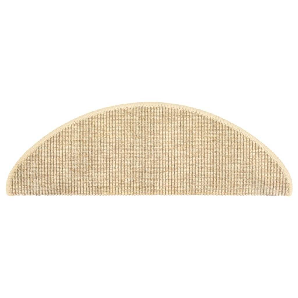 Treppenmatten Selbstklebend Sisal-Optik 15 Stk. 65x25 cm Beige-3