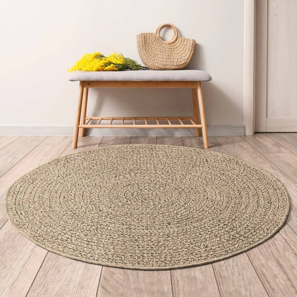 Teppich 90 cm Jute-Optik Innen und Außen-0