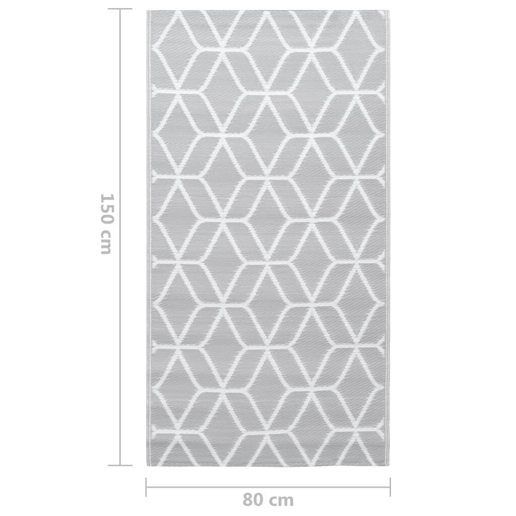 Outdoor-Teppich Grau 80x150 cm PP-6