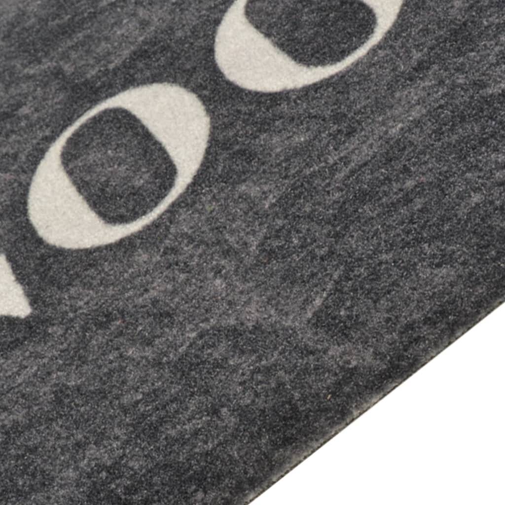 Küchenteppich Waschbar Cooking Schwarz 60x300 cm Samt-1