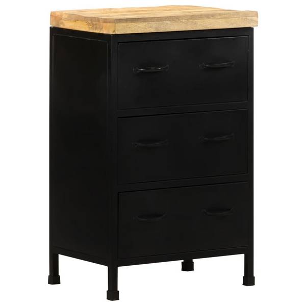 Sideboard 50x35x75 cm Raues Mangoholz
