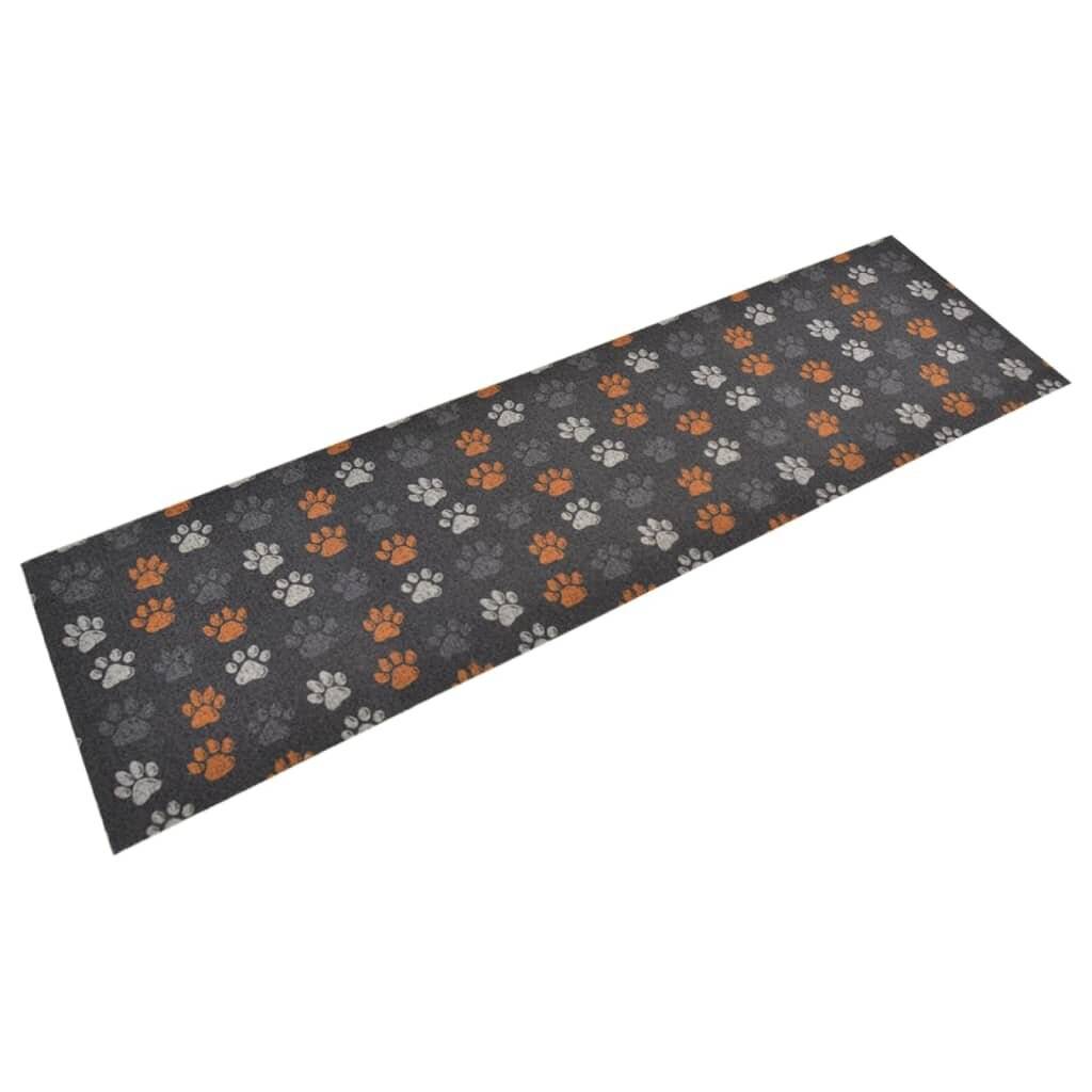 Küchenteppich Waschbar Pfoten 45x150 cm Samt-0