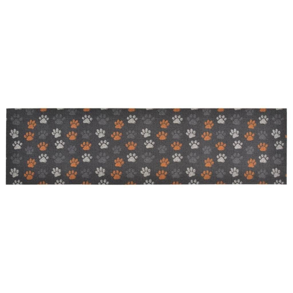 Küchenteppich Waschbar Pfoten 45x150 cm Samt-3