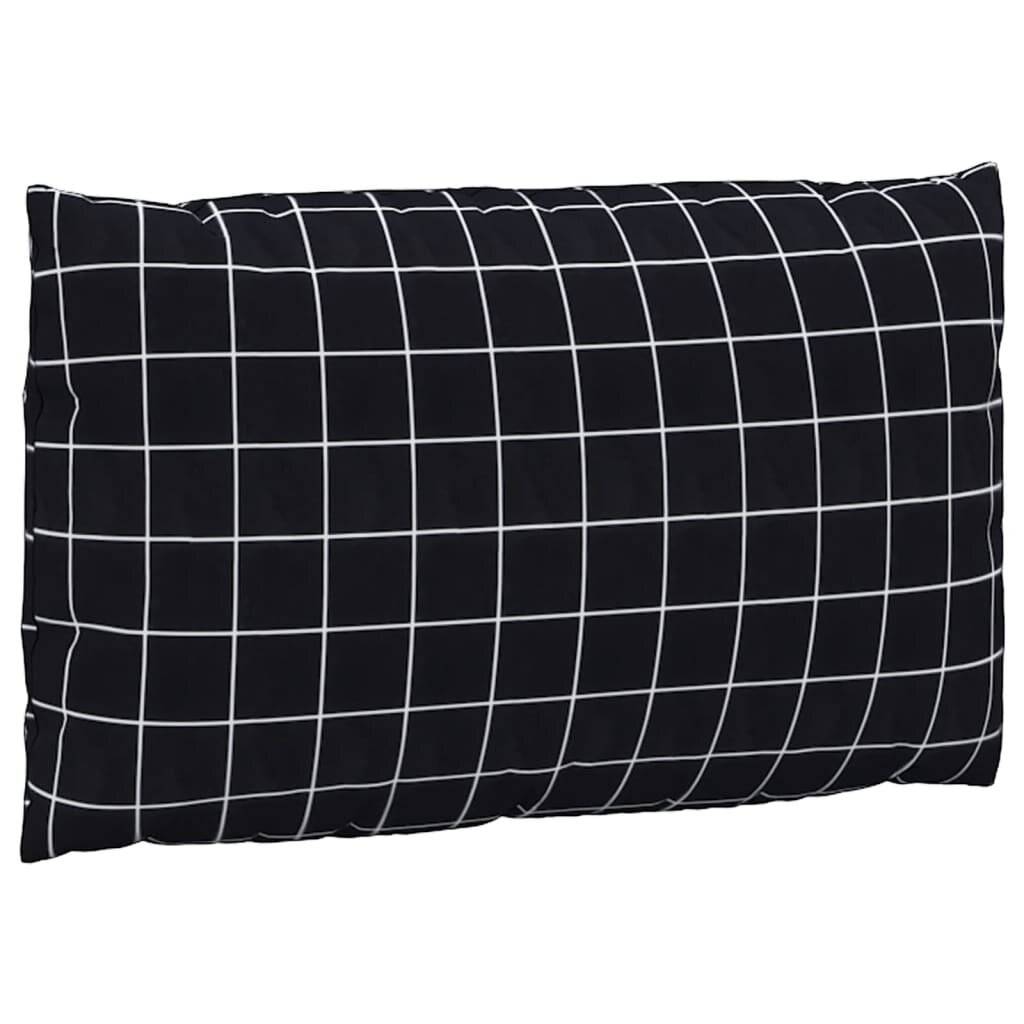 Palettenkissen 2 Stk. Schwarz Karomuster Oxford-Gewebe-4