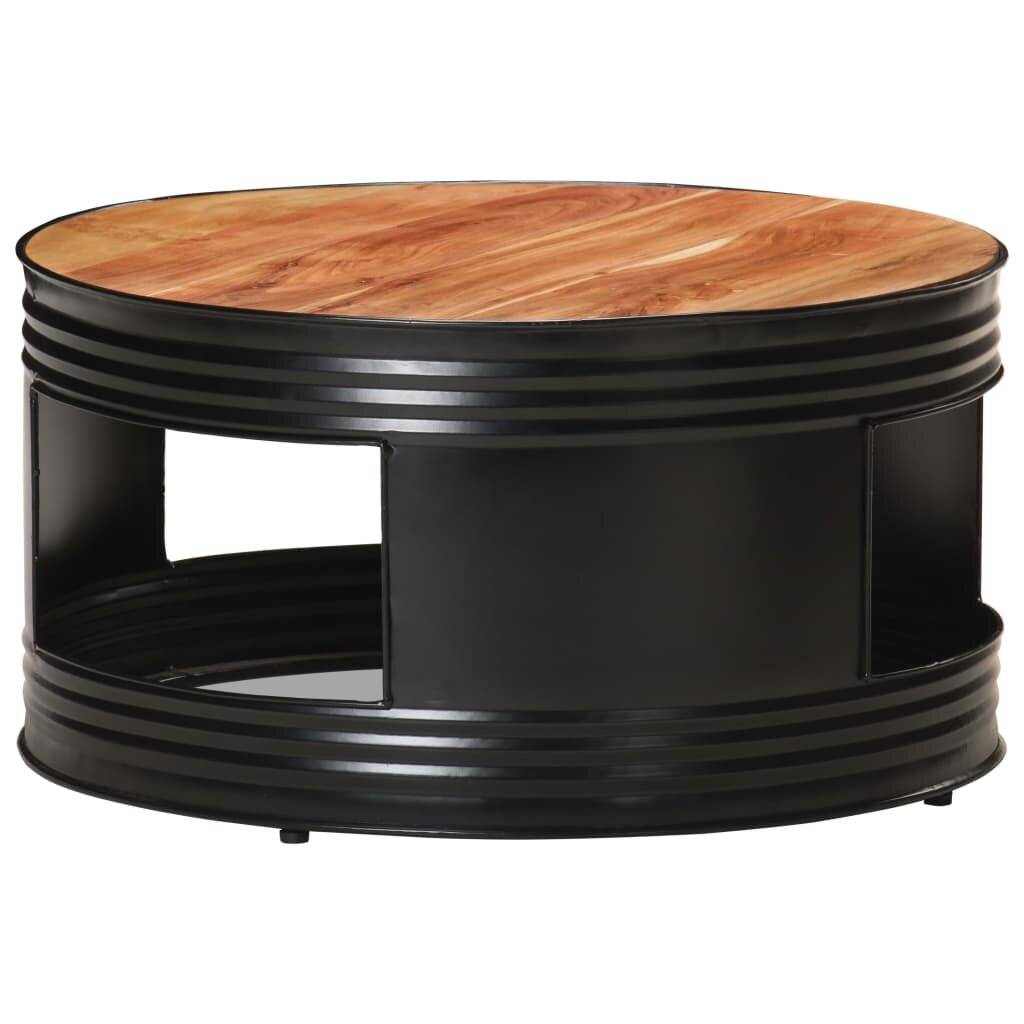 Symbolbild für Couchtisch Schwarz 68x68x36 cm Akazie Massivholz