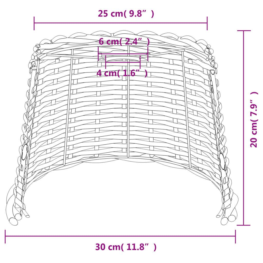 Lampenschirm Braun Ø30x20 cm Korbweide-6
