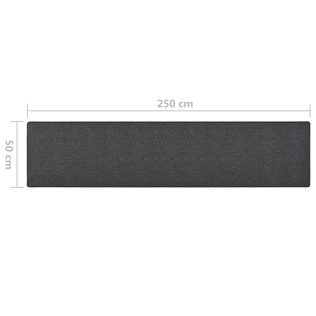 Teppichläufer Anthrazit 50x250 cm-6