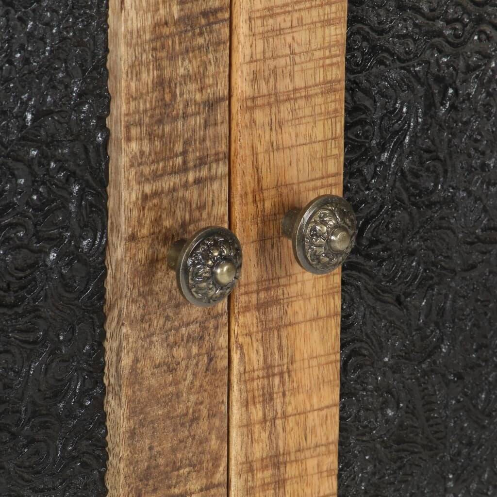 Sideboard 60x35x75 cm Raues Mangoholz-1