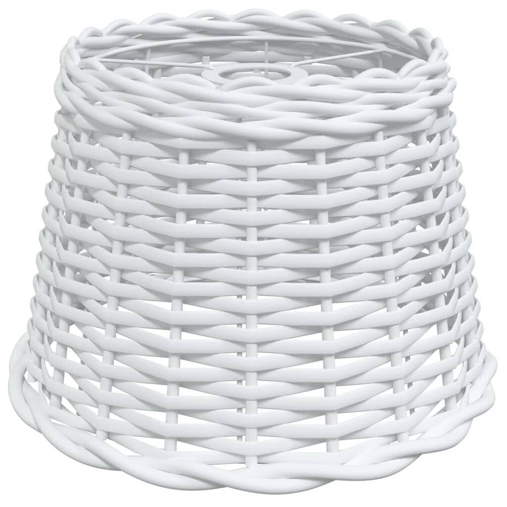 Lampenschirm Weiß Ø30x20 cm Korbweide-1