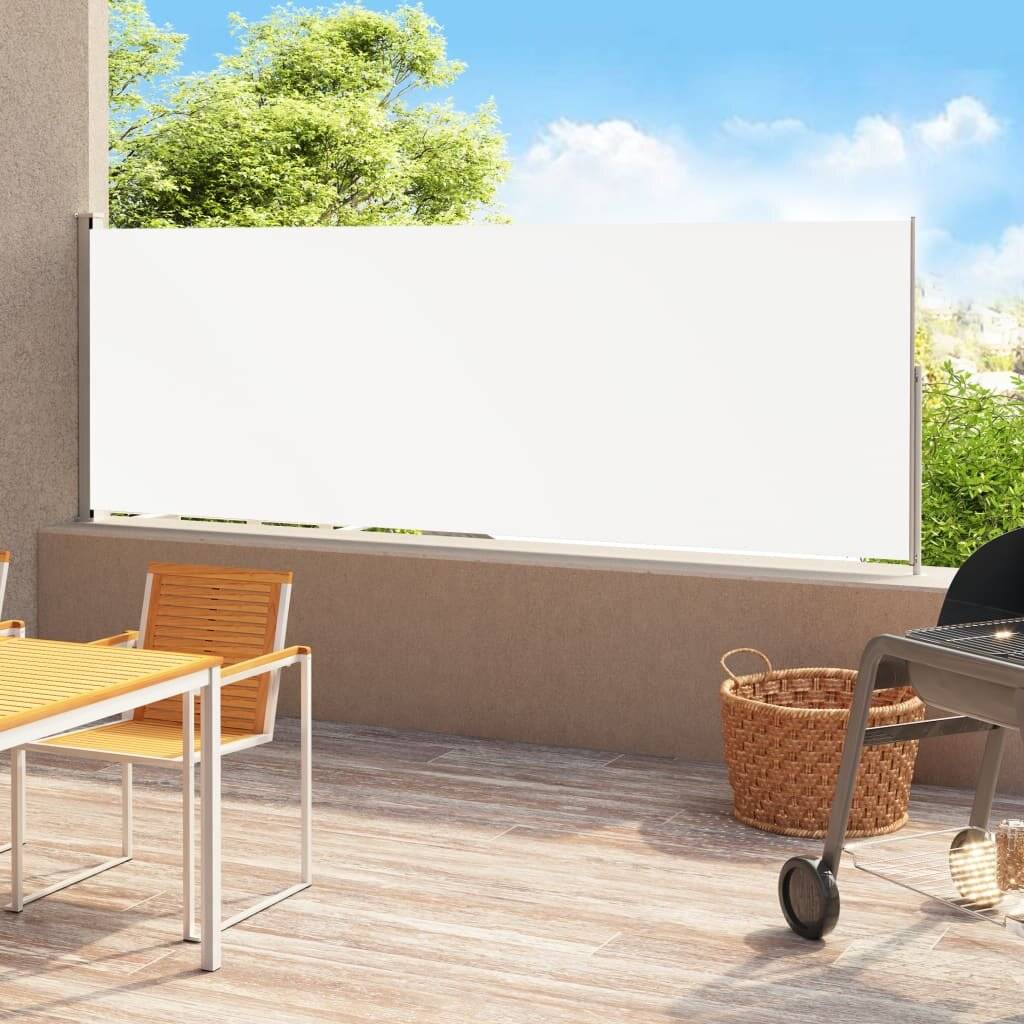 Ausziehbare Seitenmarkise 220x500 cm Creme-0