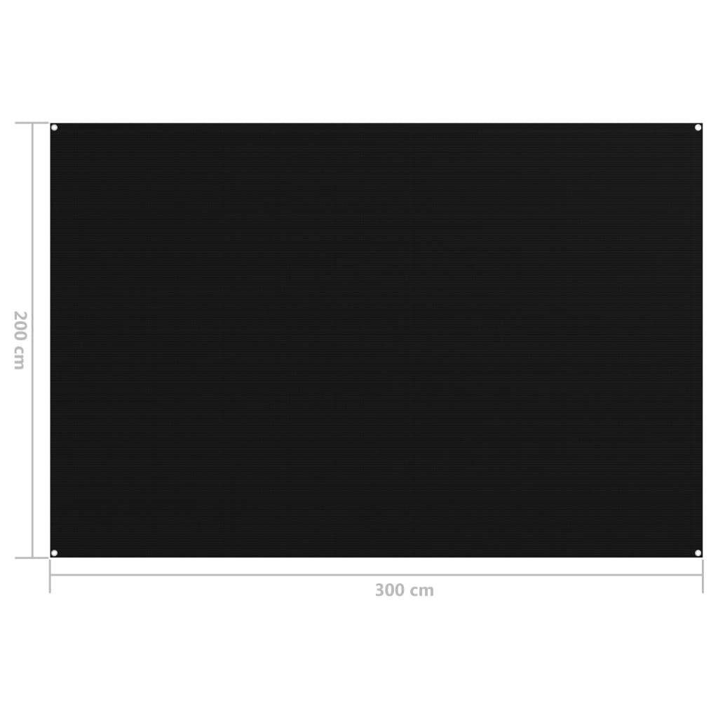 Zeltteppich 200x300 cm Schwarz-3