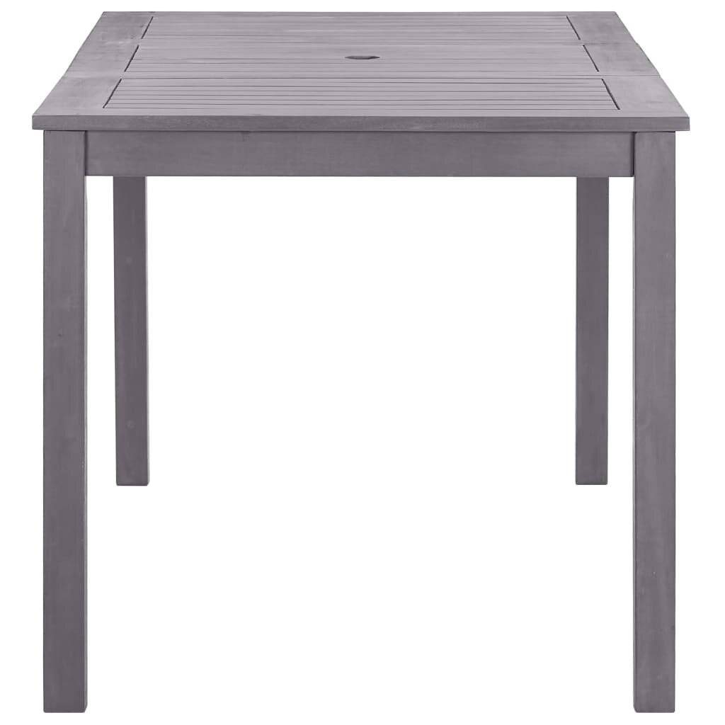 Gartentisch Grau 140x80x74 cm Massivholz Akazie-2