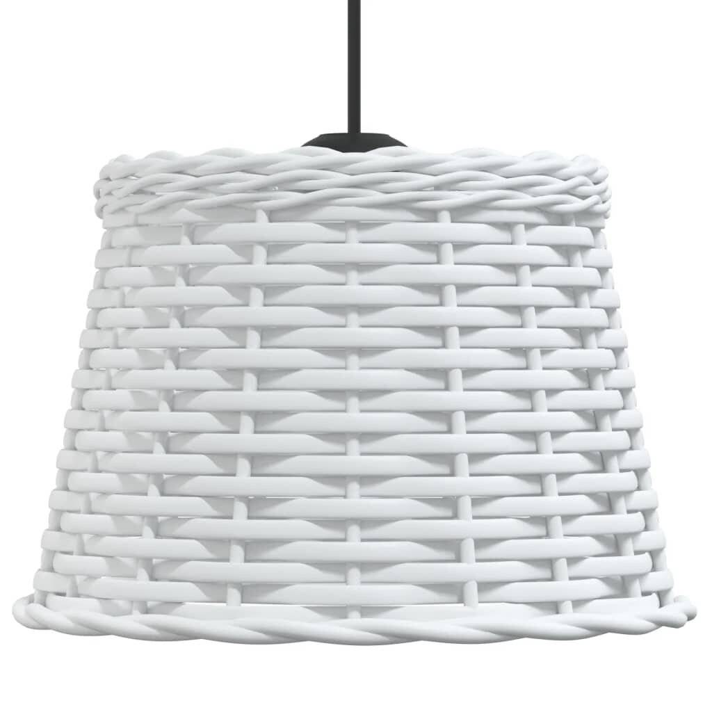 Lampenschirm Weiß Ø25x17 cm Korbweide-3