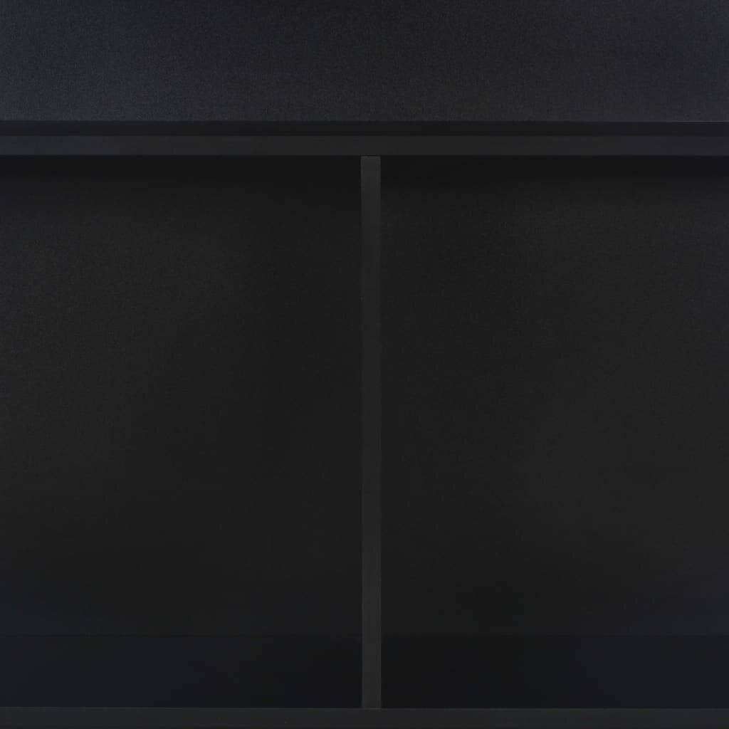 Bartisch mit 2 Tischplatten Schwarz 130 x 40 x 120 cm-1