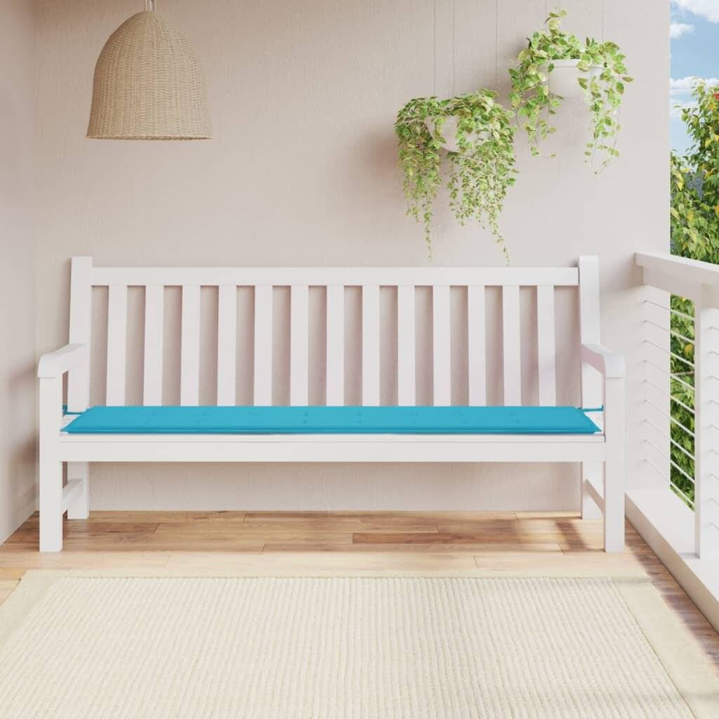 Gartenbank-Auflage Türkis 200x50x3 cm Stoff-0