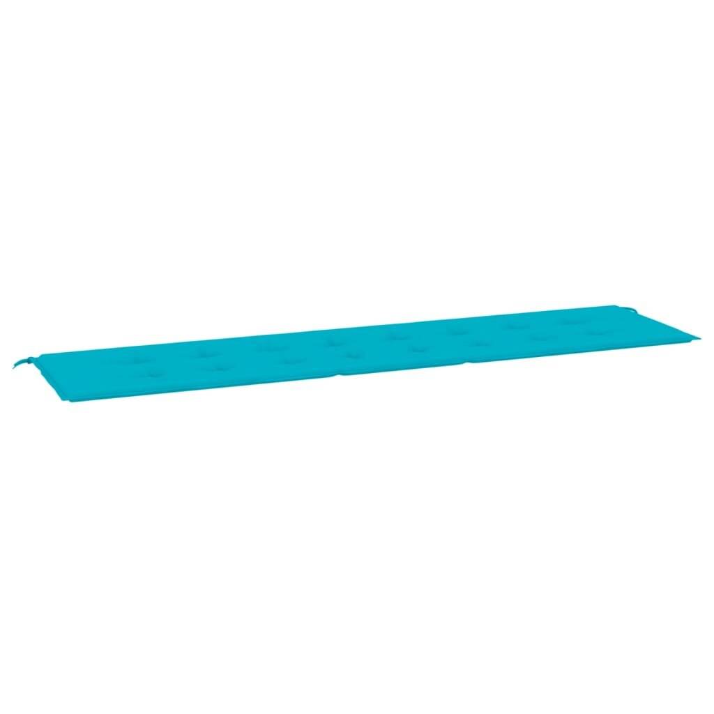 Gartenbank-Auflage Türkis 200x50x3 cm Stoff-2