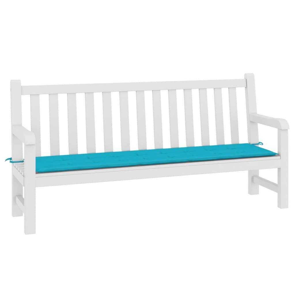 Gartenbank-Auflage Türkis 200x50x3 cm Stoff-3