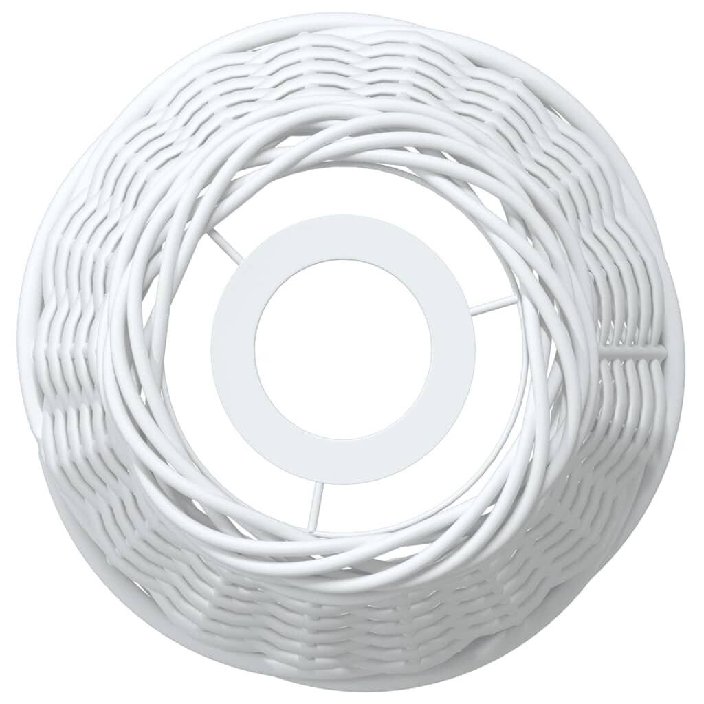 Lampenschirm Weiß Ø15x12 cm Korbweide-1