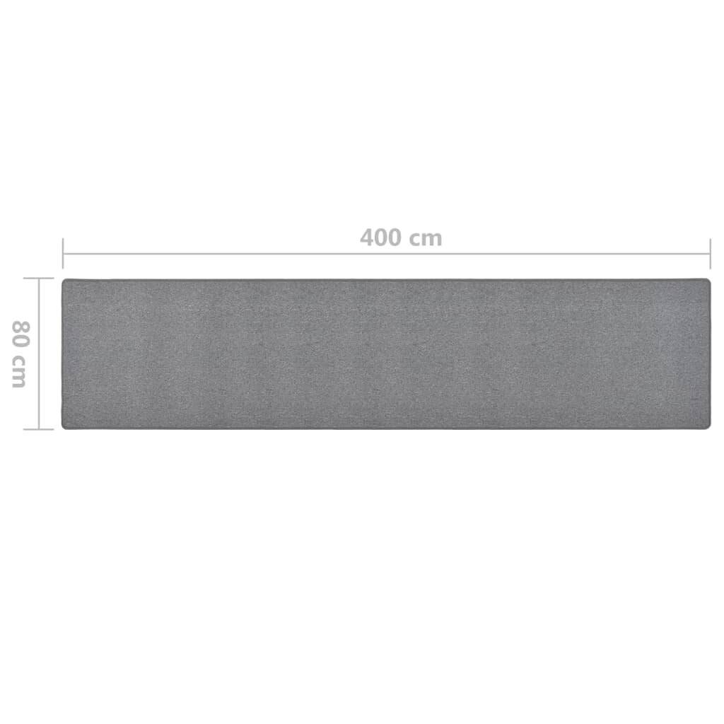 Teppichläufer Dunkelgrau 80x400 cm-6