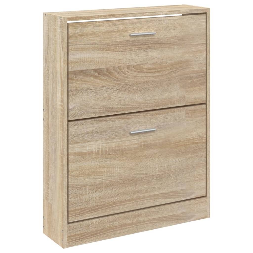 Schuhschrank Eichen-Optik 59x17x81 cm Holzwerkstoff-3