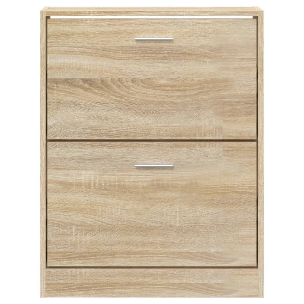 Schuhschrank Eichen-Optik 59x17x81 cm Holzwerkstoff-4