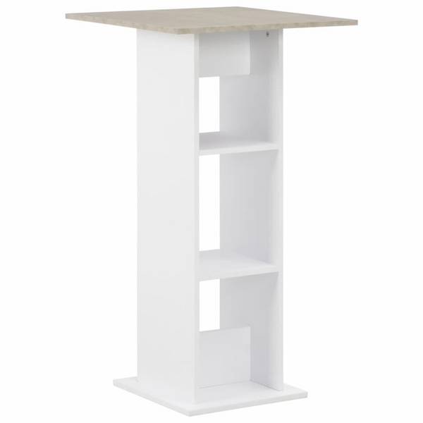 Bartisch Weiß 60 x 60 x 110 cm
