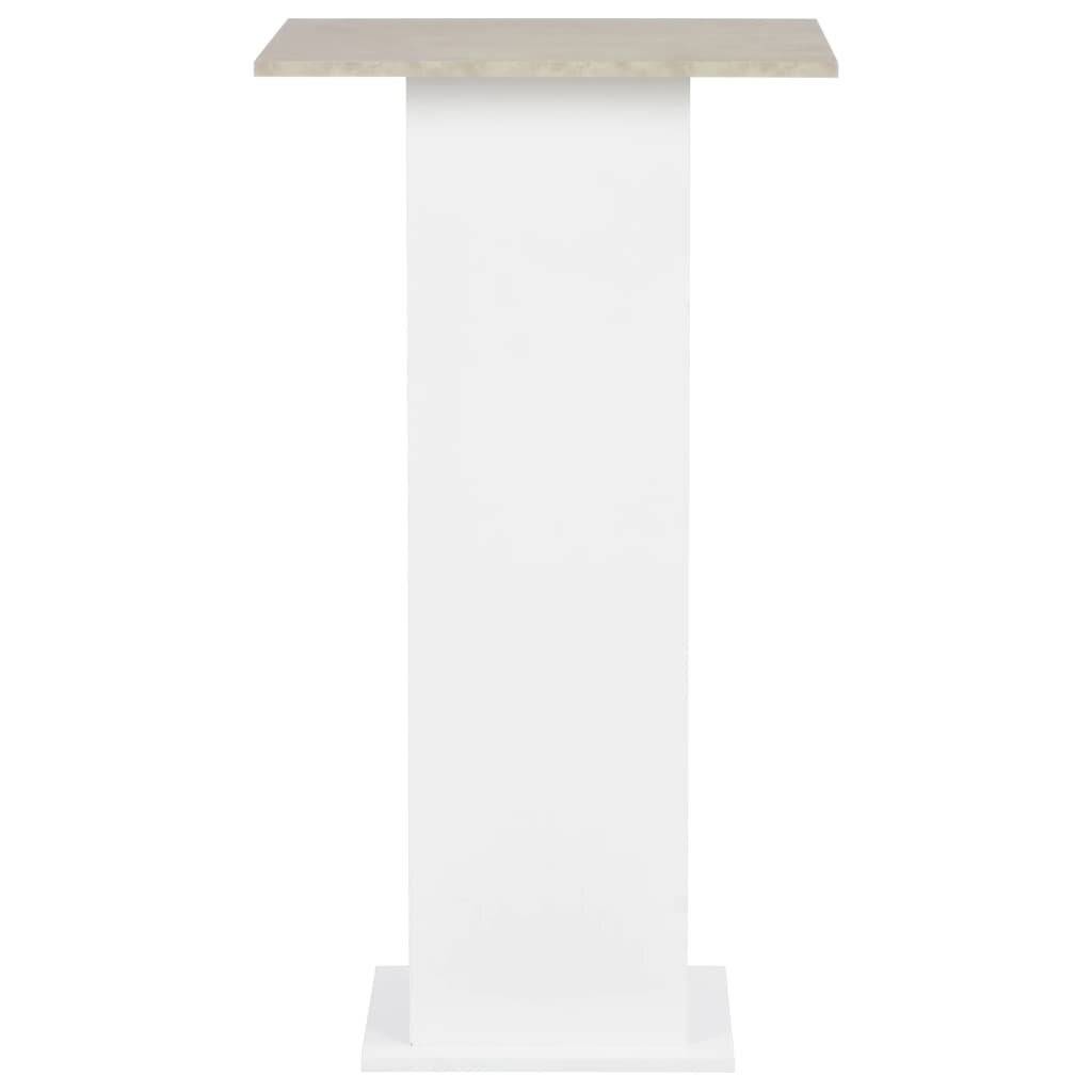 Bartisch Weiß 60 x 60 x 110 cm-3
