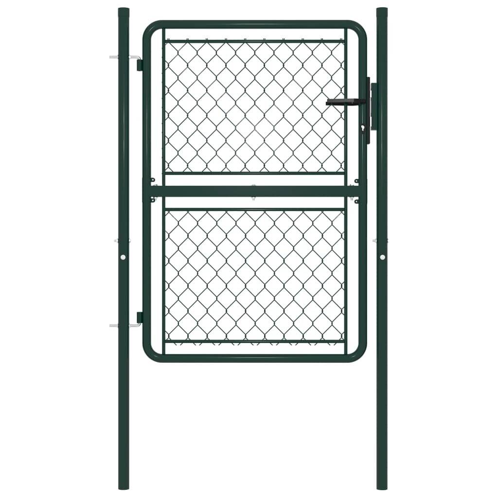Gartentor Stahl 100×150 cm Grün-0