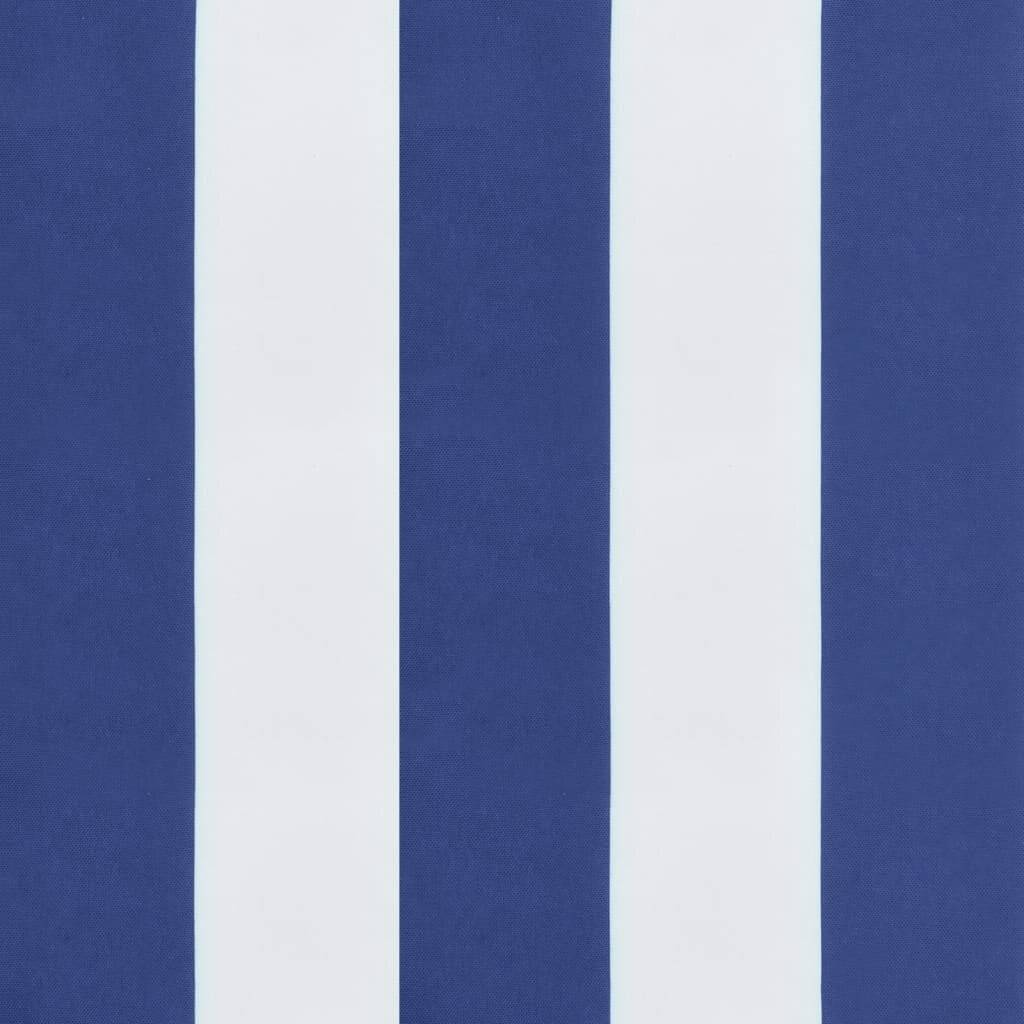 Palettenkissen 2-tlg. Blau & Weiß Gestreift Stoff-5