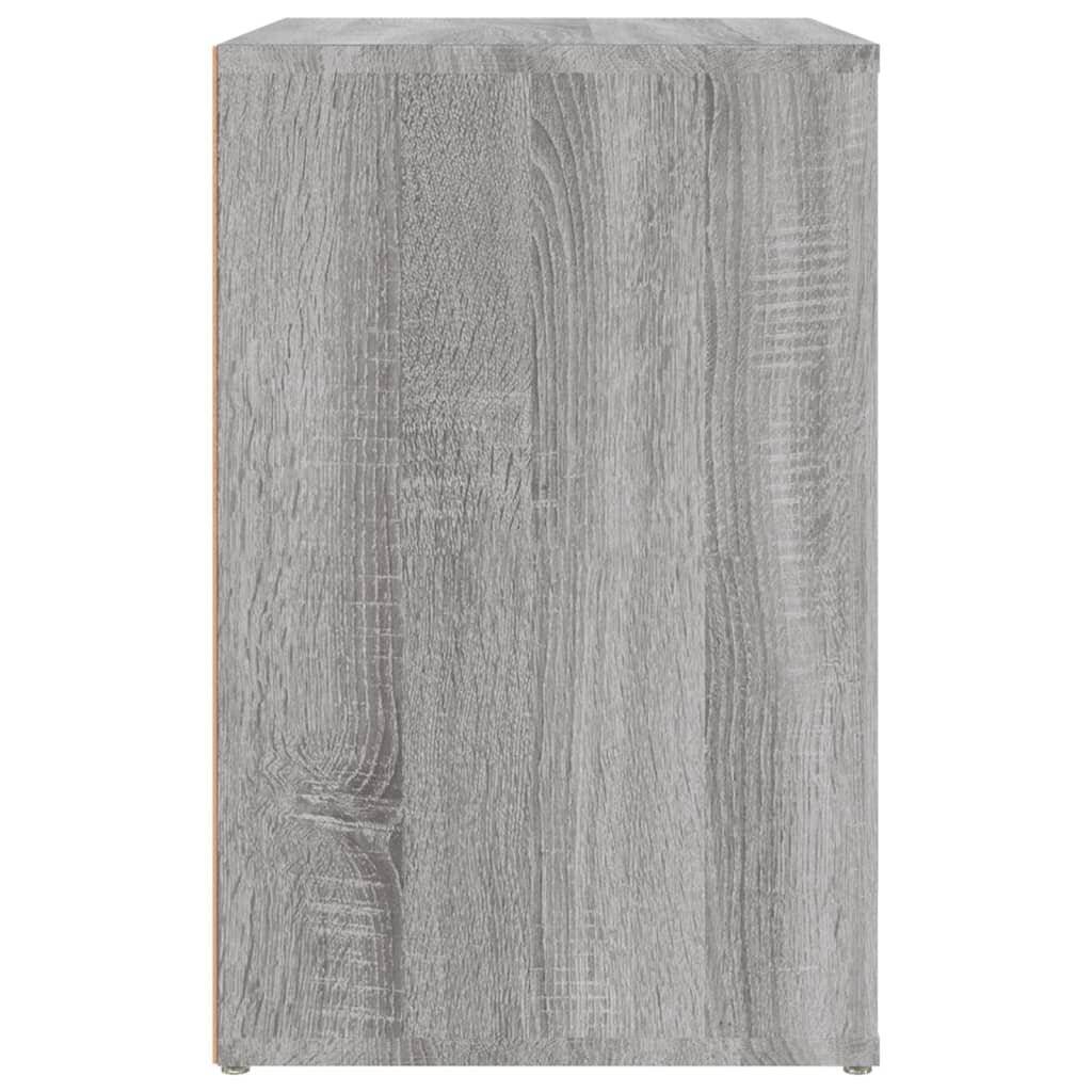 Schuhschrank Grau Sonoma 130x35x54 cm Holzwerkstoff-6