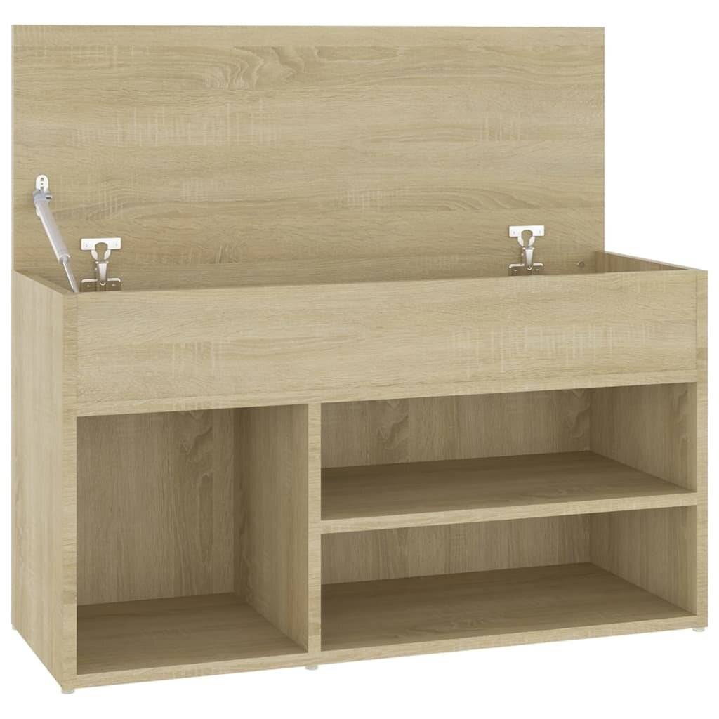 Schuhbank Sonoma-Eiche 80x30x45 cm Holzwerkstoff-6
