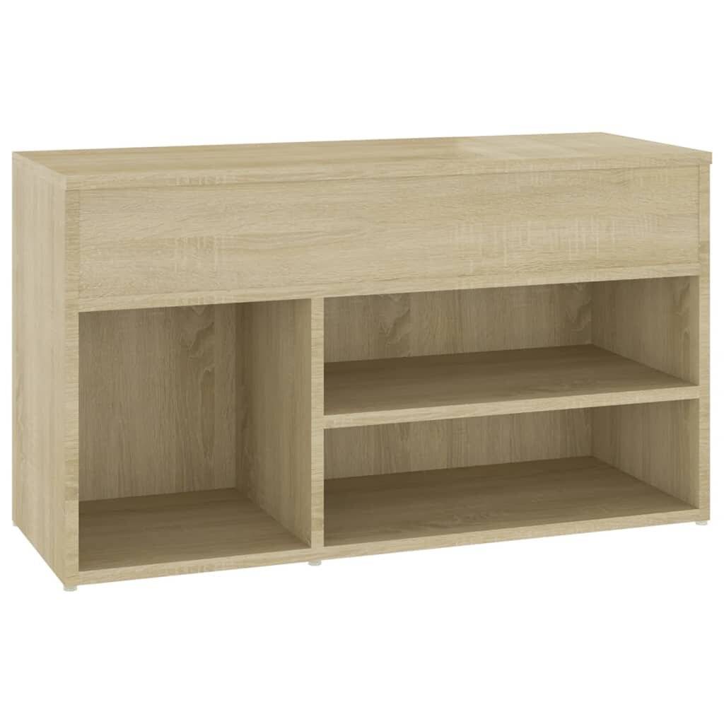 Schuhbank Sonoma-Eiche 80x30x45 cm Holzwerkstoff-1