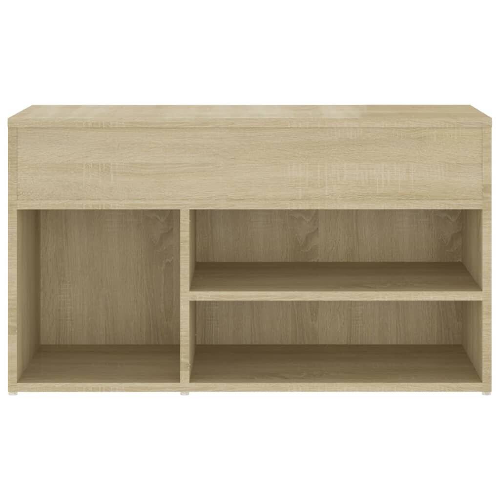 Schuhbank Sonoma-Eiche 80x30x45 cm Holzwerkstoff-4