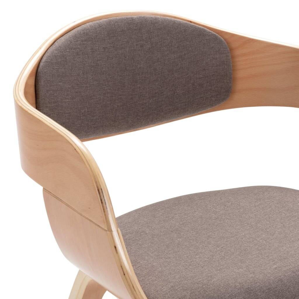 Symbolbild für Esszimmerstühle 4 Stk. Bugholz und Taupe Stoff