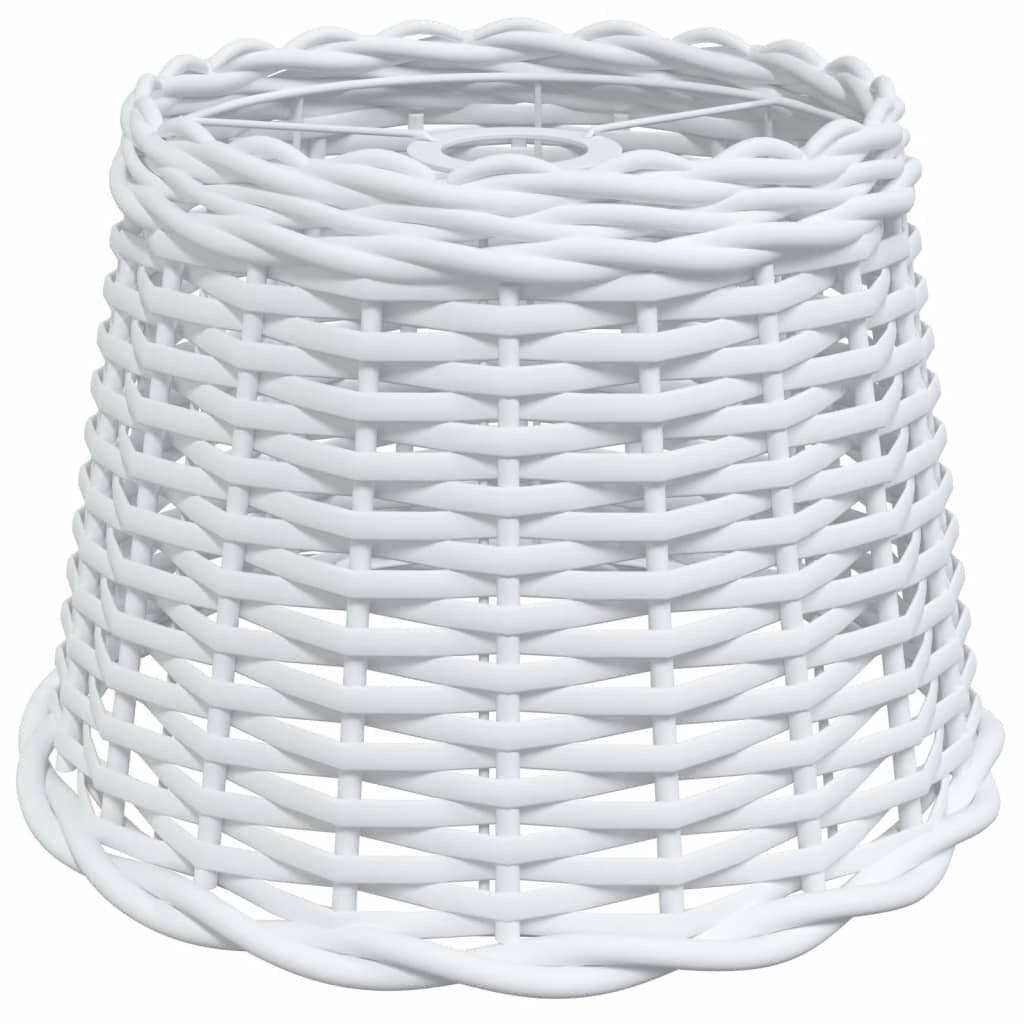 Lampenschirm Weiß Ø30x20 cm Korbweide-1