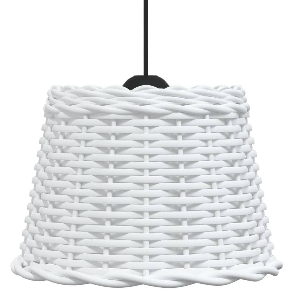 Lampenschirm Weiß Ø30x20 cm Korbweide-3