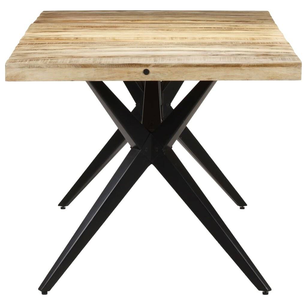 Esstisch 160x80x76 cm Raues Mangoholz-2