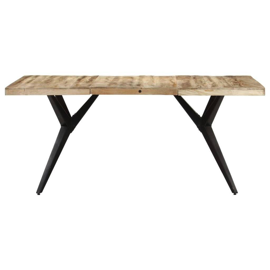 Esstisch 160x80x76 cm Raues Mangoholz-3