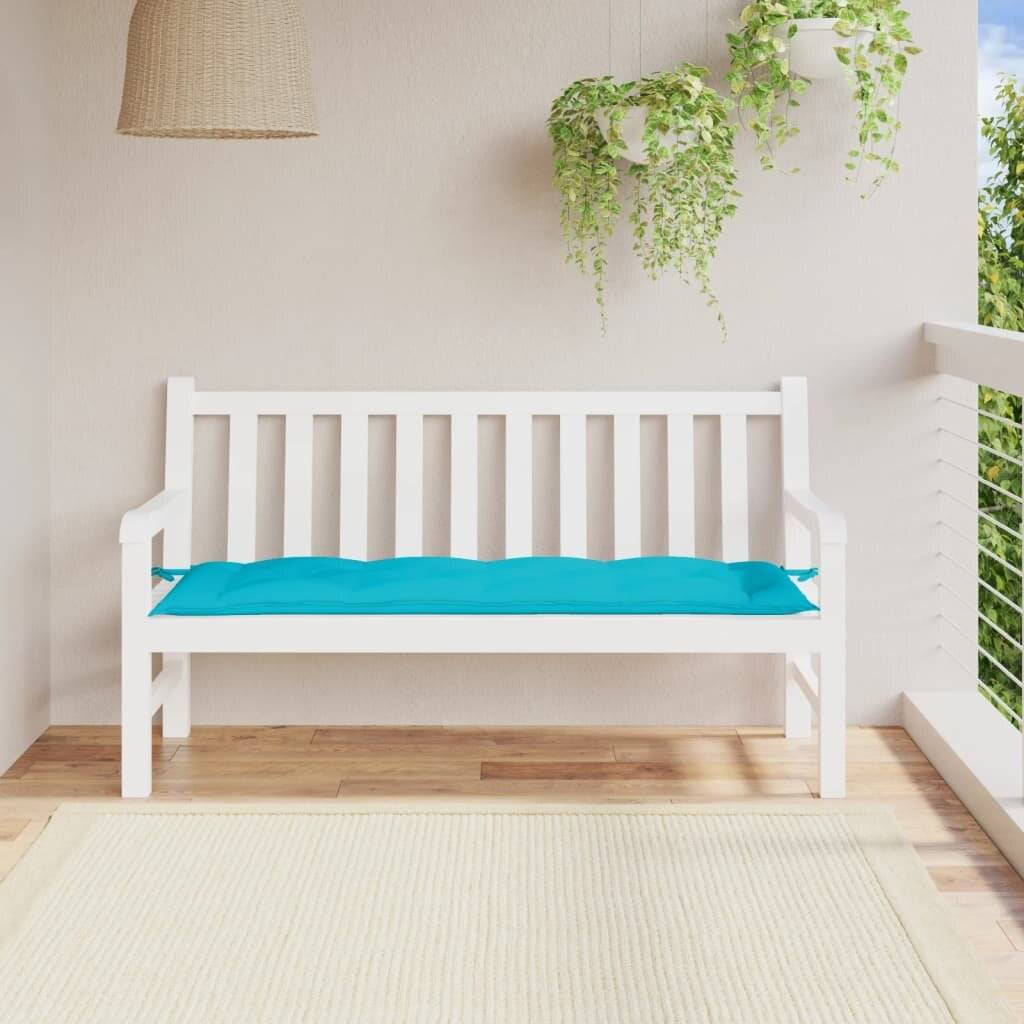 Gartenbank-Auflage Türkis 150x50x7 cm Oxford-Gewebe-0