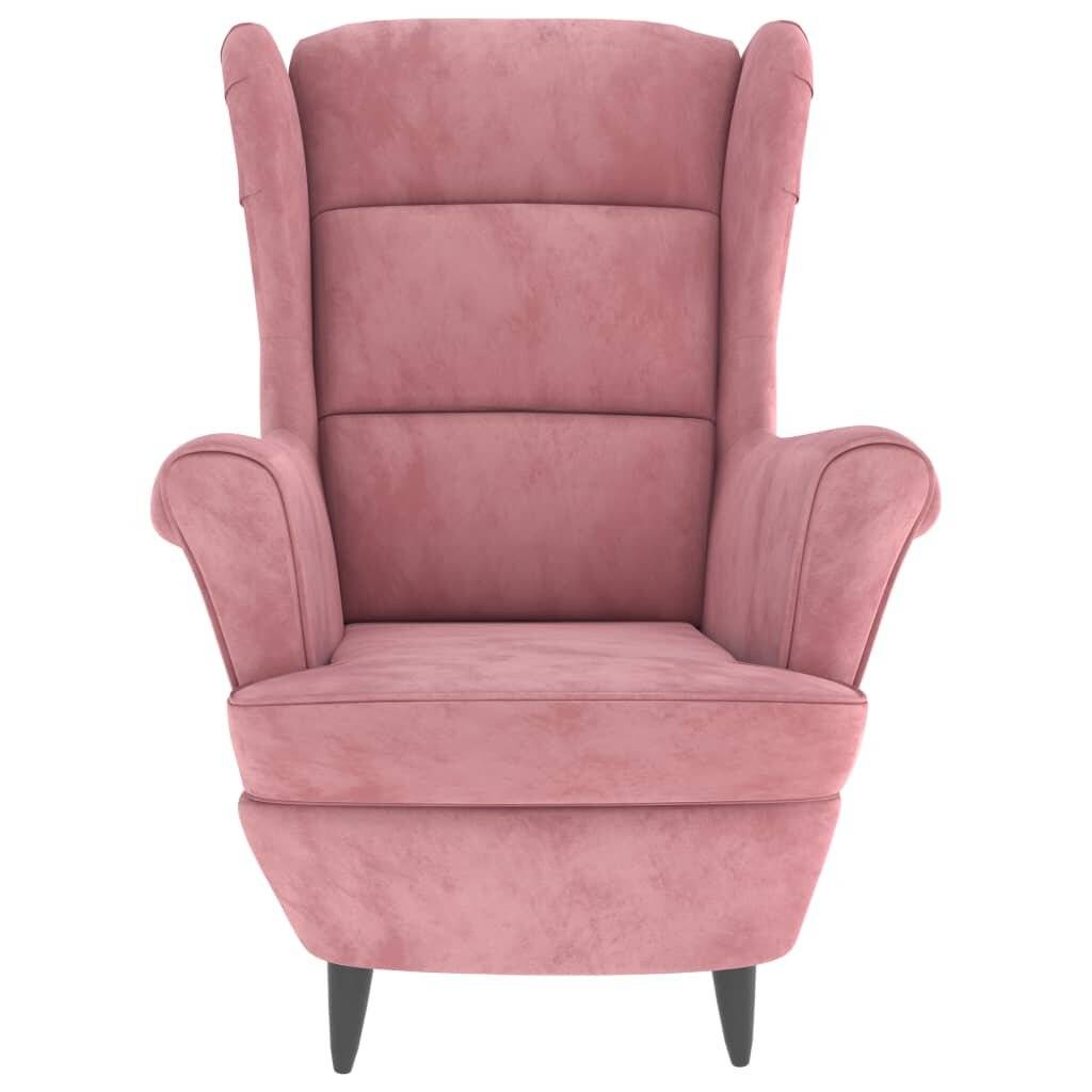 VidaXL Sessel Rosa Samt Sperrholzrahmen 96,5 cm Polyesterbezug-2