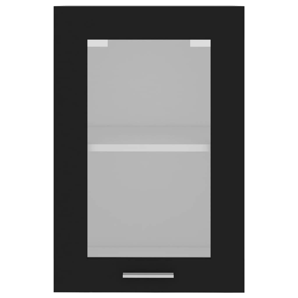 Hängeglasschrank Schwarz 40x31x60 cm Spanplatte-6