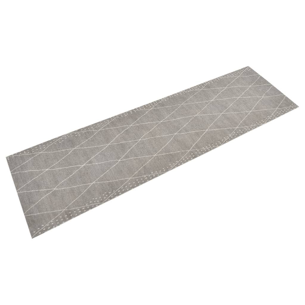 Küchenteppich Waschbar Raute 45x150 cm Samt-0